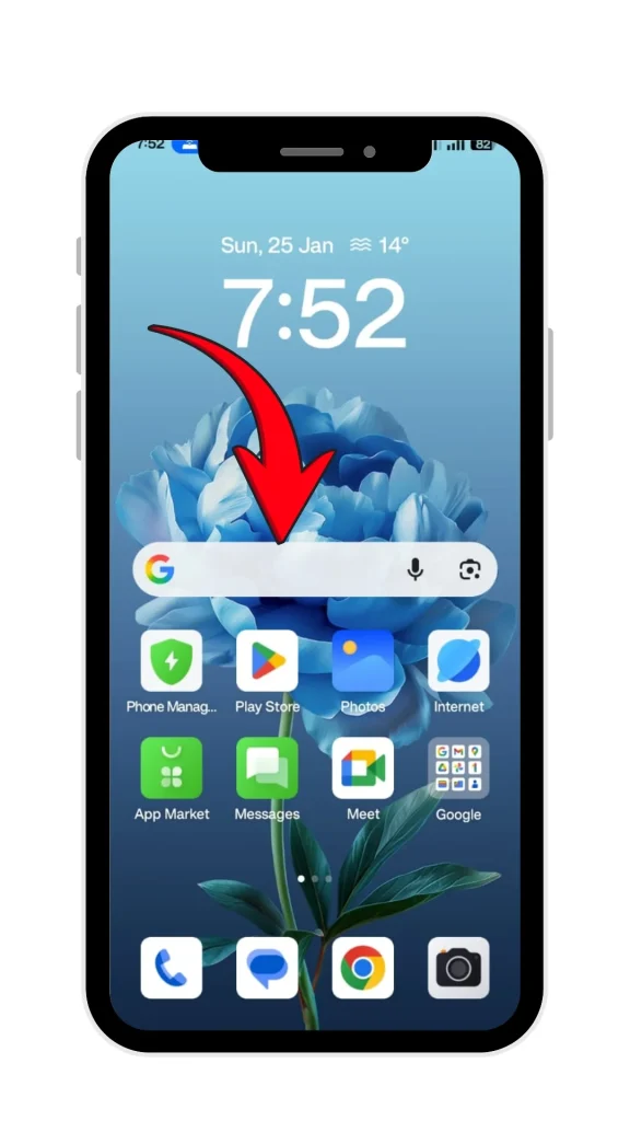 Abra o Google no seu dispositivo
