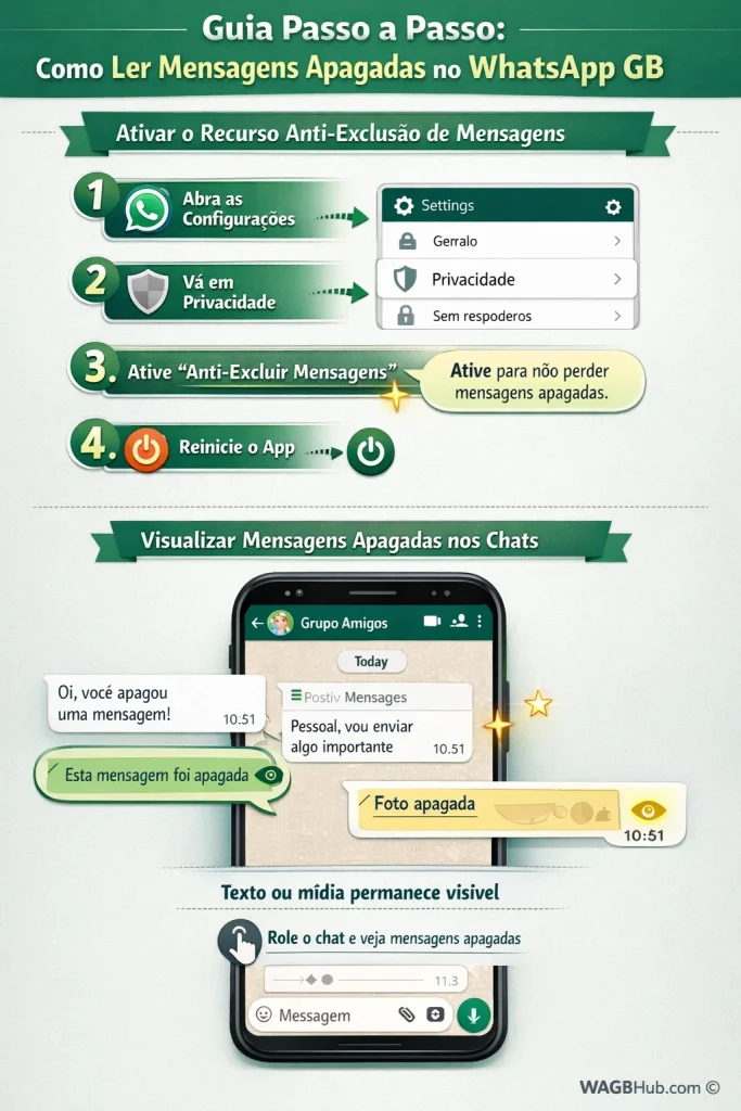 Guia Passo a Passo Como Ler Mensagens Apagadas no WhatsApp GB