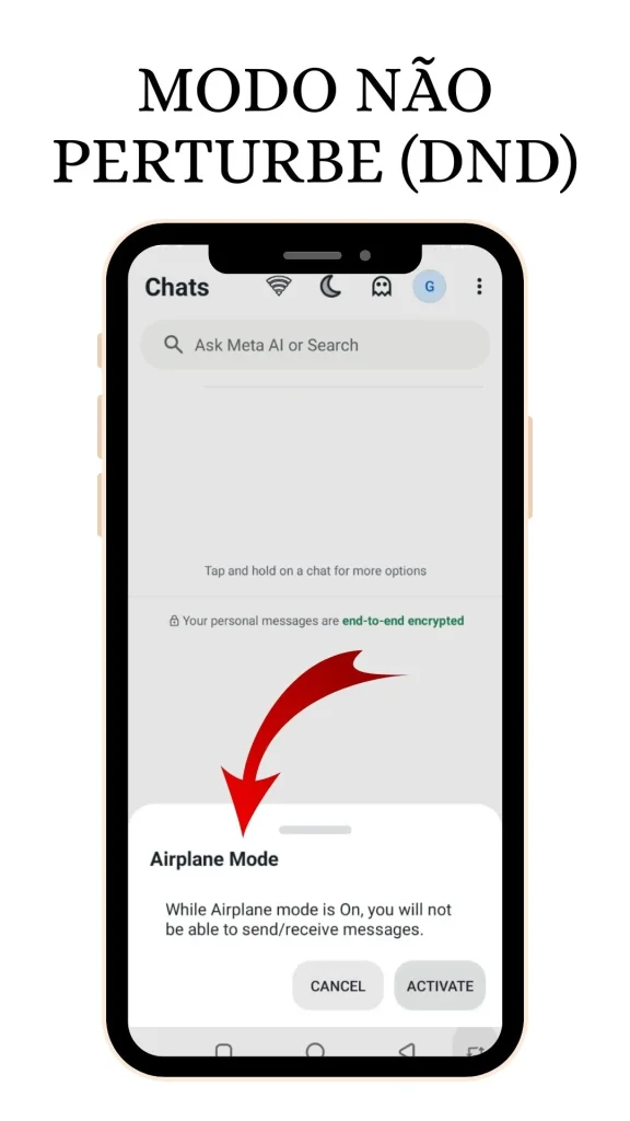 Modo Não Perturbe (DND) whatsapp gb screenshot