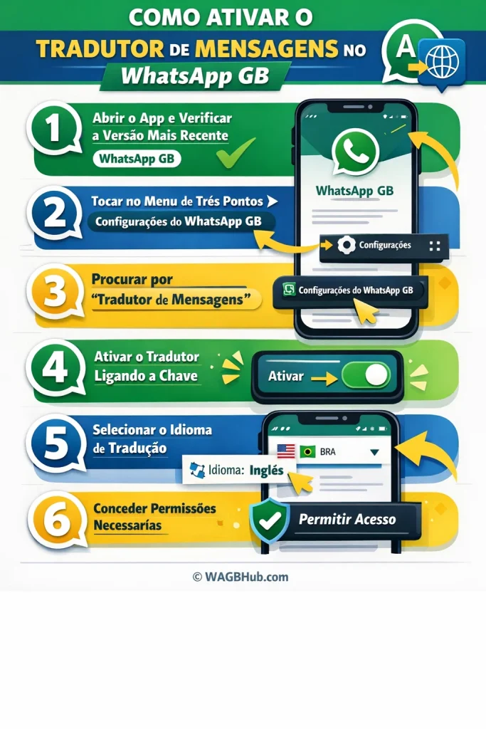 Como Ativar o Tradutor de Mensagens no WhatsApp GB