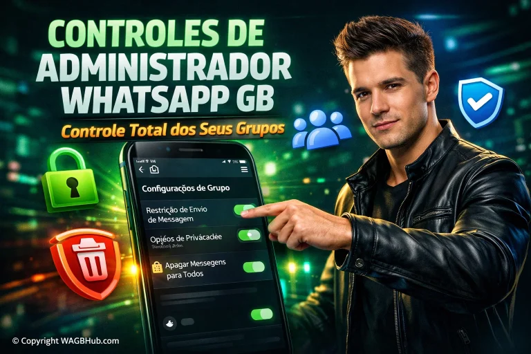 Controles de Admin no WhatsApp GB